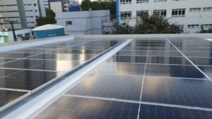 Visão dos módulso do telhado superior